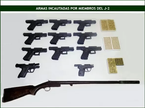 Ministerio de Defensa se incauta 12 armas de fuego en Aeropuerto Internacional del Cibao