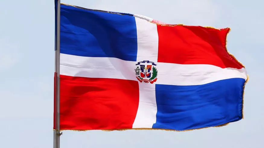 Bandera de la República Dominicana.