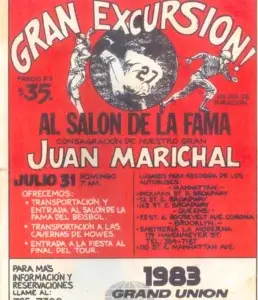 El país se volcó apoyar Marichal exaltación 1983