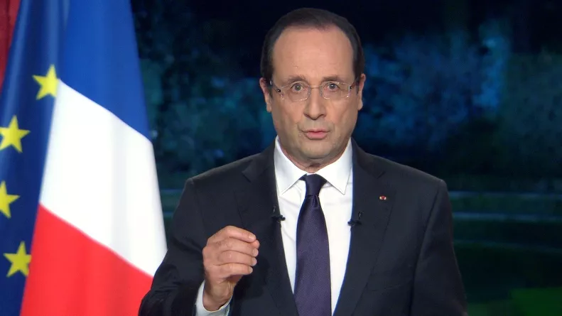 FRANCE-NEW YEAR-POLITICS-WISHES-HOLLANDE