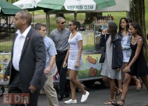 Obama y sus hijas pasan el fin de semana en Nueva York