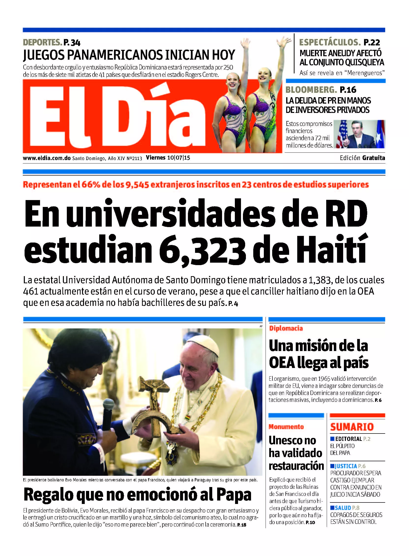 Portada impresa