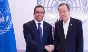 Andrés Navarro explica a Ban Ki-Moon Plan de Regularización