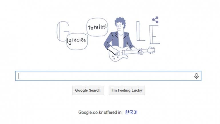 ¡Gracias totales!, doodle de Google en honor a Gustavo Cerati