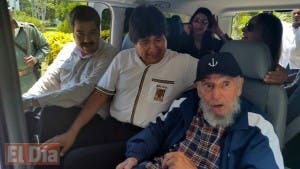 Nicolás Maduro y Evo Morales visitan a Fidel Castro por su cumpleaños