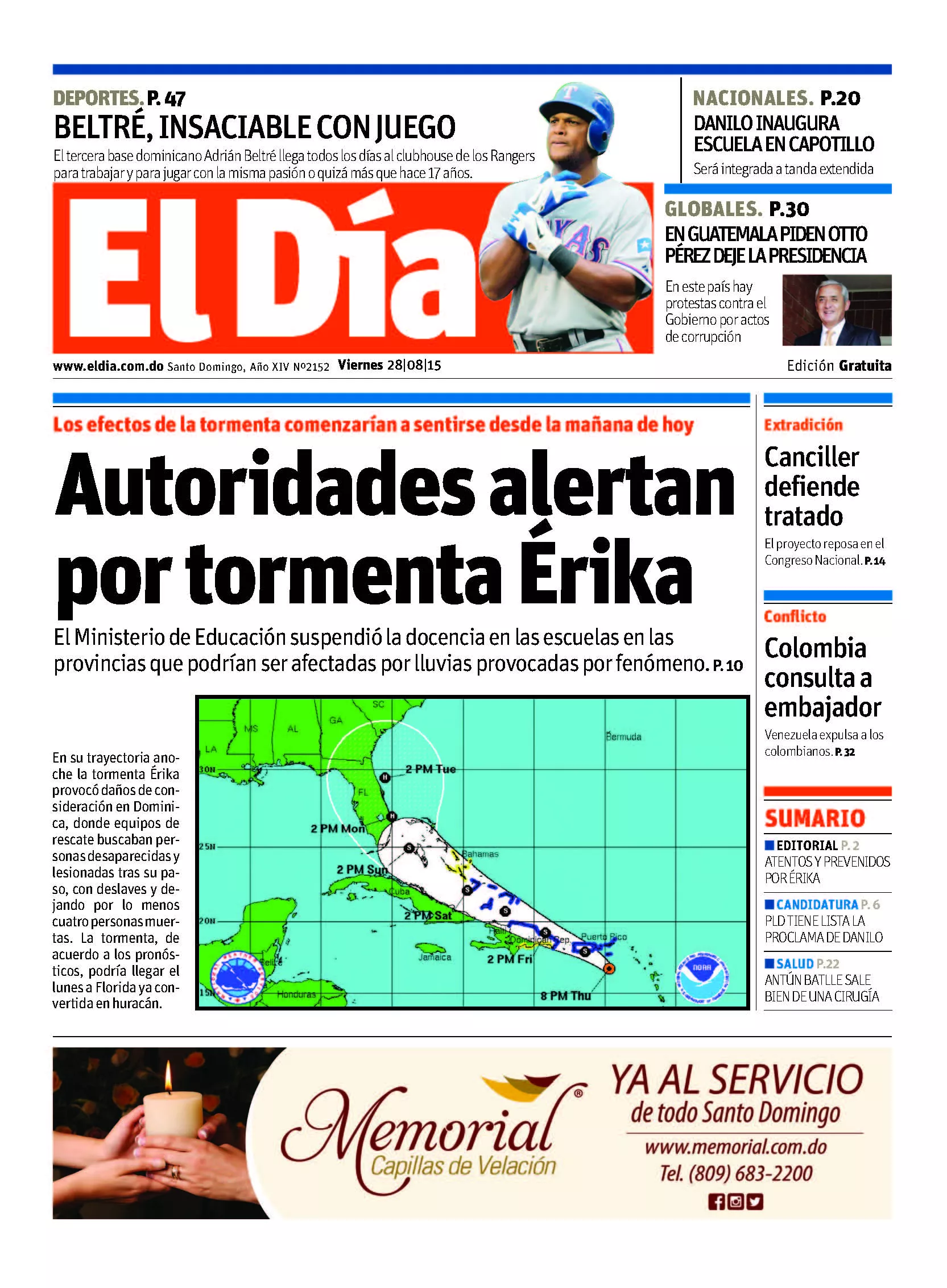 Portada Impresa 28-8-2015