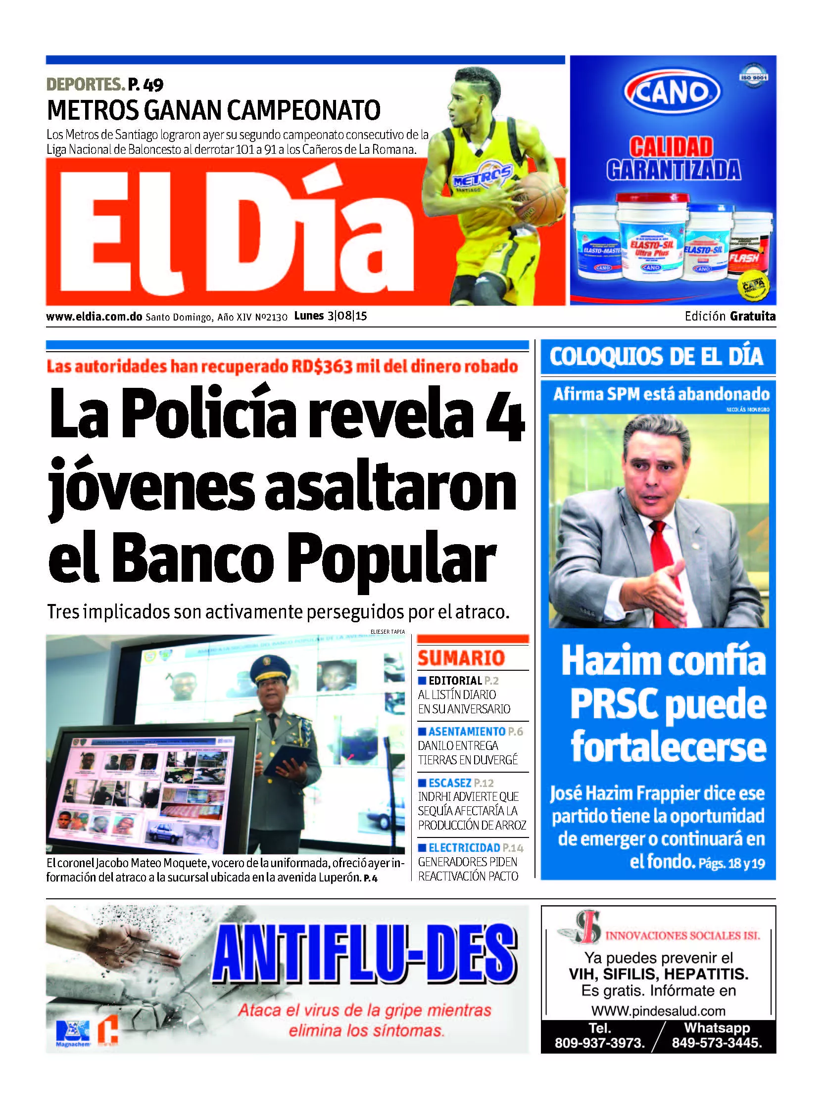 Portada impresa