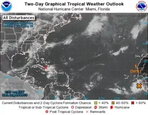 Tormenta tropical Erika causa lluvias en extremo oriental de Cuba