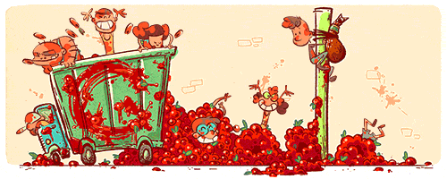 Doodle de Google rinde homenaje a La Tomatina en su 70 aniversario