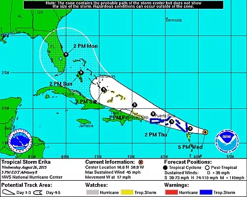 ONAMET emite alerta de tormenta tropical  desde Cabo Engaño hasta Cabo Francés