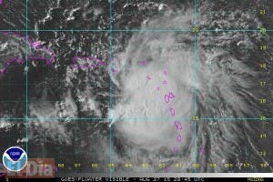 Meteorología  emite aviso por  tormenta tropical Erika