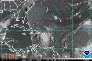 Tormenta Erika se acerca a República Dominicana, se esperan aguaceros para hoy