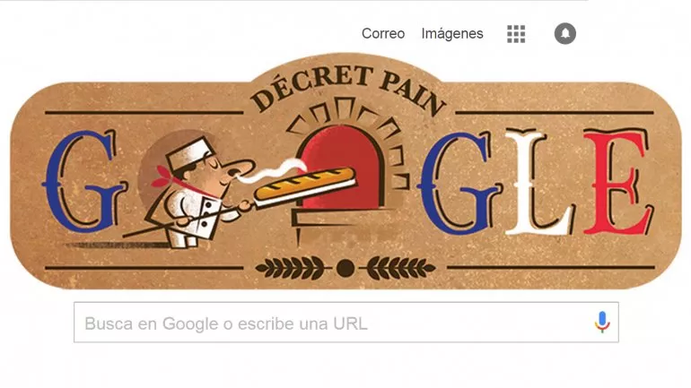 Google dedica su “doodle” de hoy a La baguette, pan tradicional de Francia