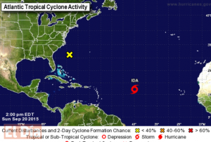 Ida se desplaza por el Atlántico Central hacia el Noroeste