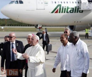 Papa Francisco llega a Santiago, la última etapa de su visita a Cuba