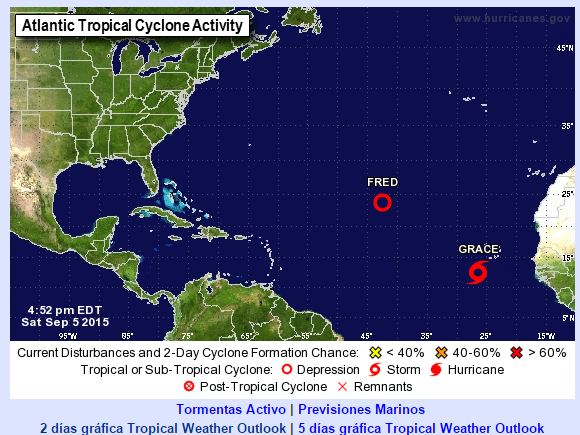 Grace, la séptima tormenta tropical se formó hoy en el Atlántico