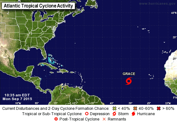 Tormenta tropical Grace se debilitará antes de llegar a las Antillas Menores
