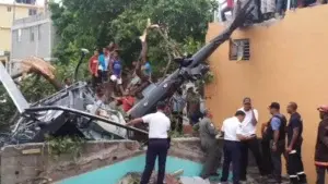 Comisión investiga caída de helicóptero en Villa Duarte