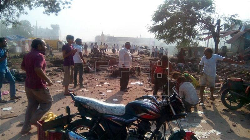 Al menos 82 muertos y 150 heridos en una explosión en la India