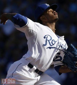 Yordano Ventura con la misión de eliminar Azulejos