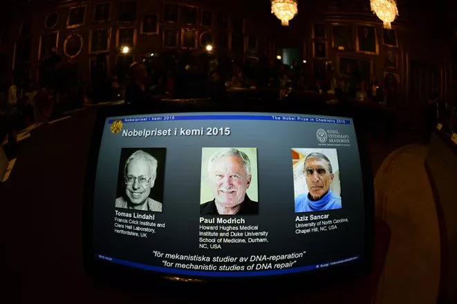 Nobel de Química para tres científicos por su trabajo sobre reparación del ADN