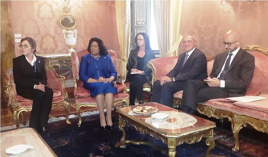 El presidente de Italia recibe a Cristina Lizardo