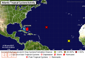 Intensidad de huracán Joaquín aumenta a categoría cuatro