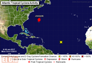 Debilitado huracán Joaquín deja fuertes lluvias en Bermudas