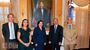 Subsecretaria general de ONU, Jessica Faieta, visita al presidente Medina en Palacio