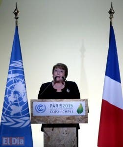 Bachelet reivindica los océanos en la lucha contra el cambio climático