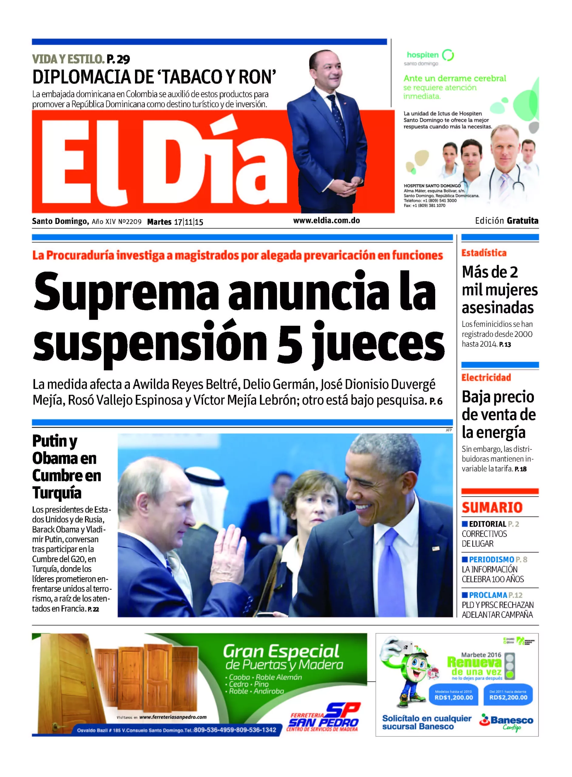Portada impresa