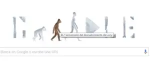 ‘Doodle’ de Google recuerda a Lucy la australopithecus