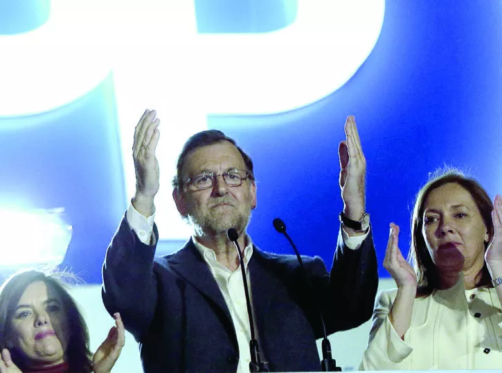 En España Rajoy gana y se queda sin mayoría