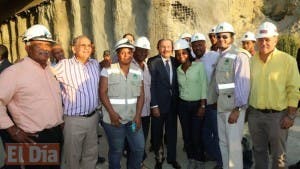 Danilo Medina supervisa avances de la segunda línea del Metro