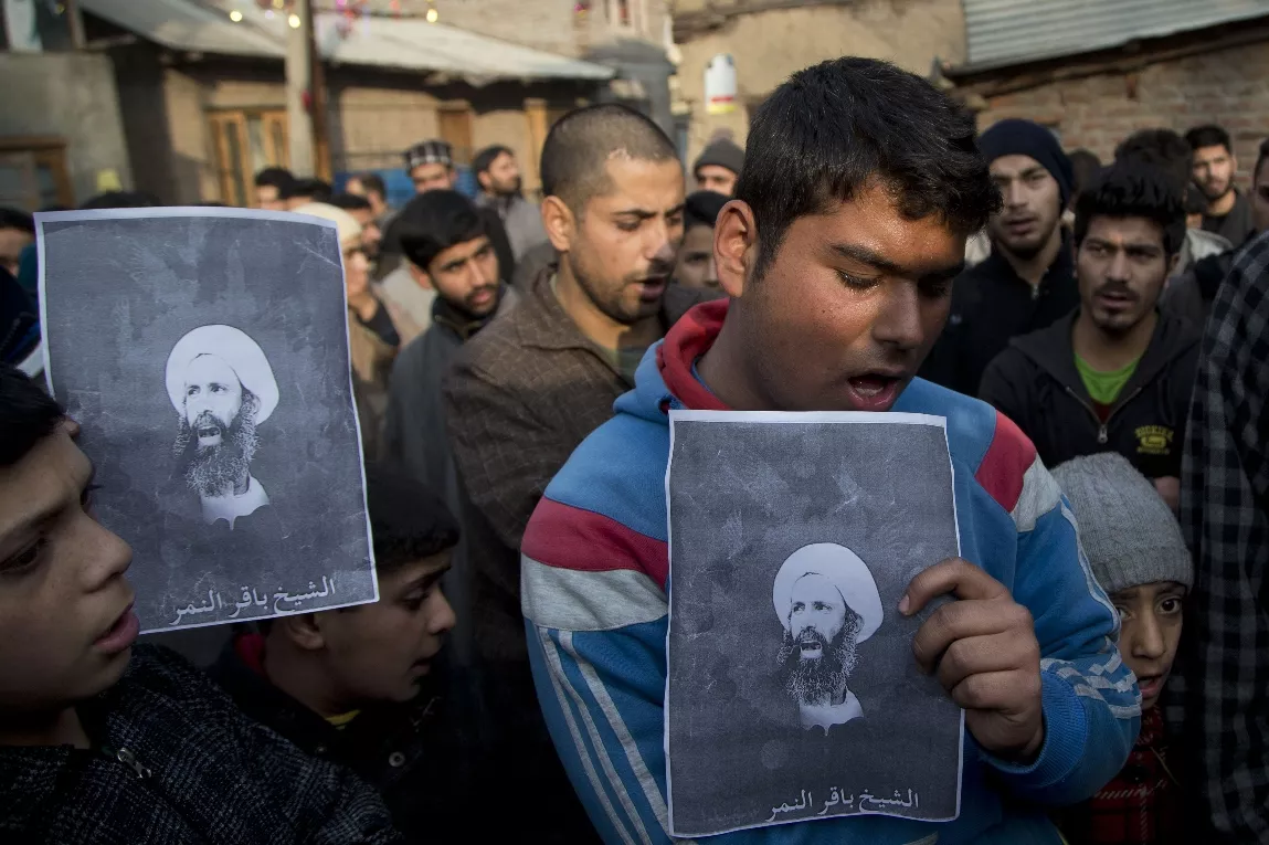 India Kashmir Saudi Execution Protest