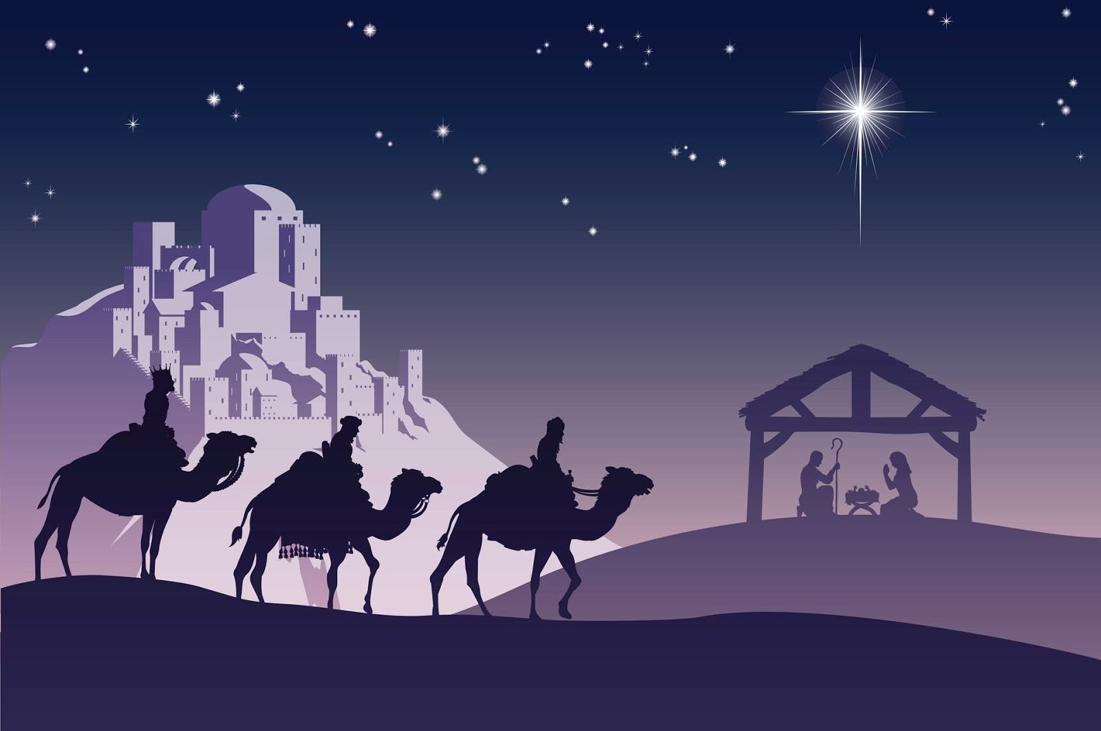 Los Reyes Magos hacen breve parada en Belén en su viaje a la noche del 5 de enero