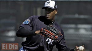 Chapman monta un show en primer bullpen con NY