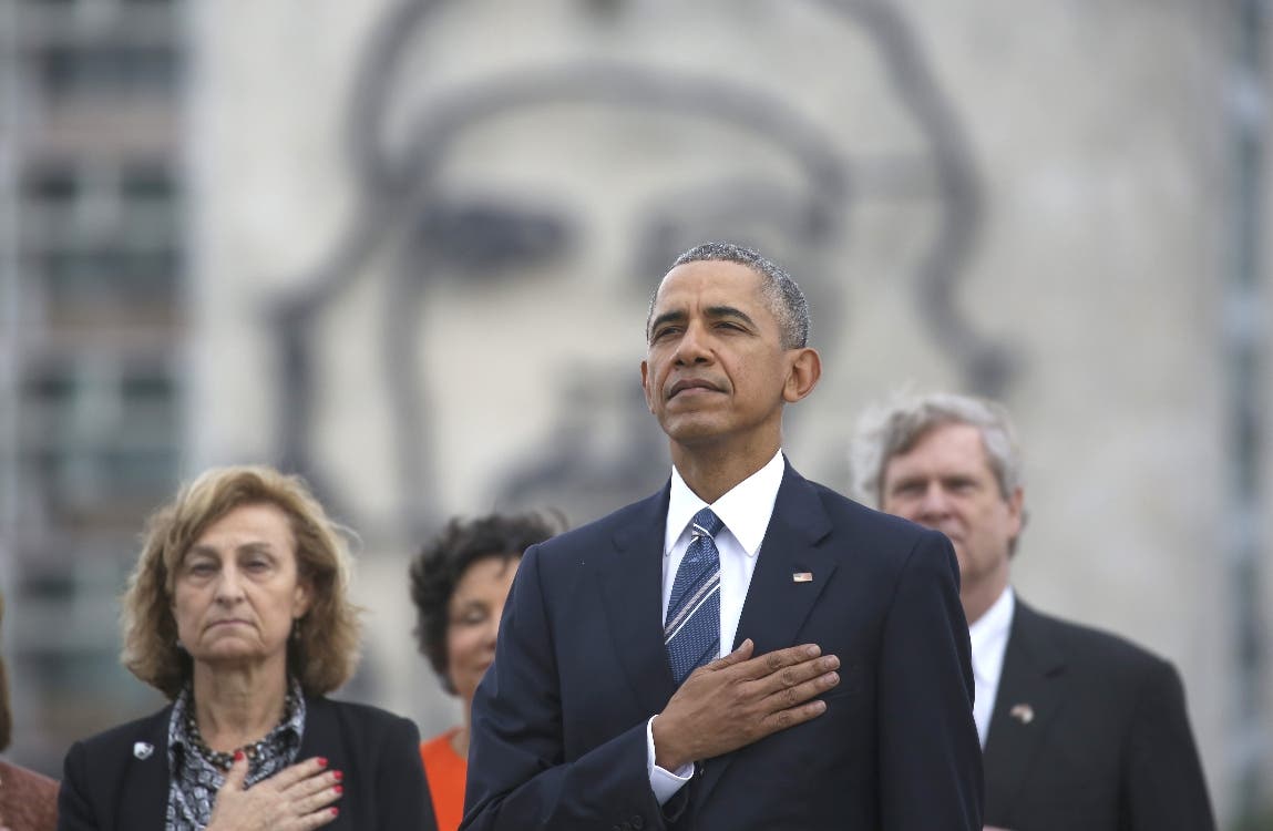 Barack Obama y el Che, juntos en la Plaza de la Revolución