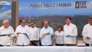 Inauguran parque eólico Ege Haina en Enriquillo