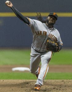 Derecho Johnny Cueto se ganó elogios en debut con Gigantes