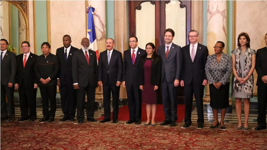 Presidente Medina recibe a cancilleres de la CELAC