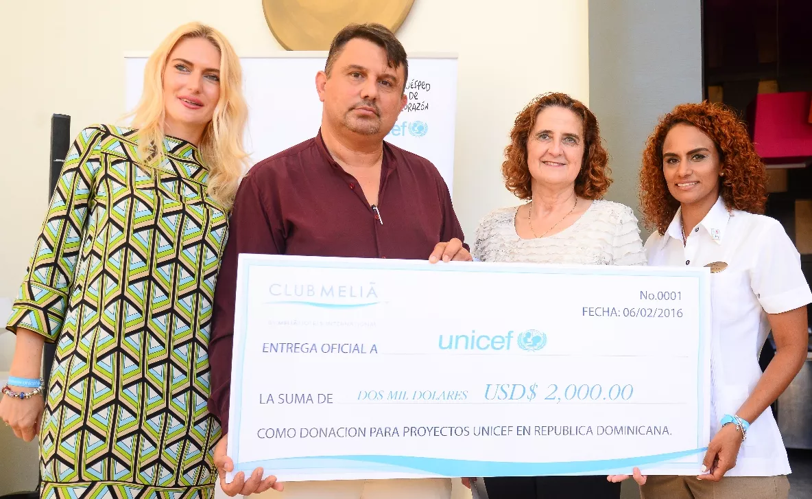 Unicef recibe donativo en RD