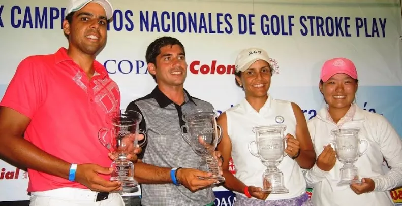 Max Alverio y Karina Sánchez se coronan campeones en golf