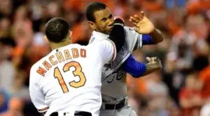 Ventura es suspendido 9 juegos y Machado 4 por pelea