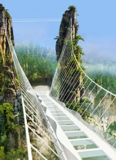 El puente de cristal más largo del mundo está en China