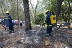 Medio Ambiente extingue incendio  forestal en San José de las Matas