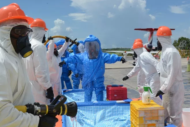 Aerodom realiza simulacro en Aeropuerto Las Américas