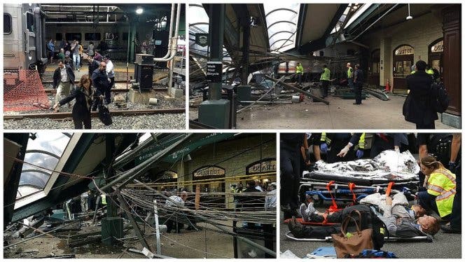 Más de 100 heridos en un accidente de tren en una estación de Nueva Jersey