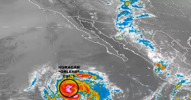 Orlene se convierte en huracán categoría 1 adentrado en el Pacífico mexicano