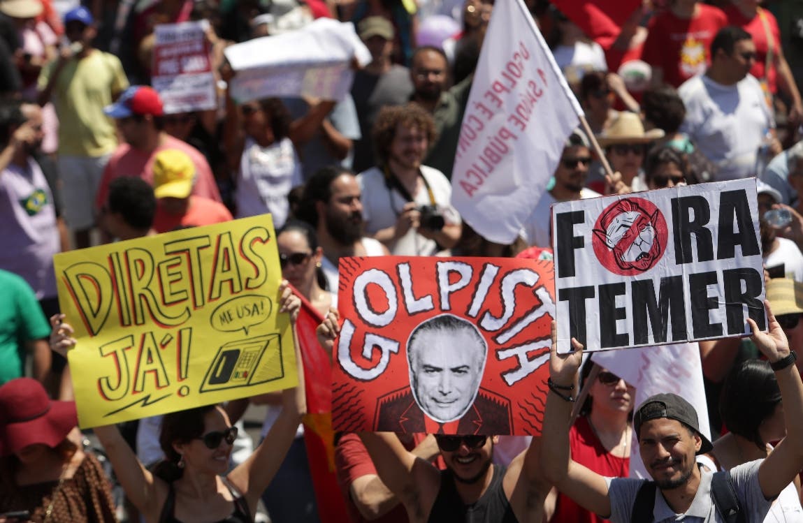 Protestan contra Temer en 40 ciudades brasileñas